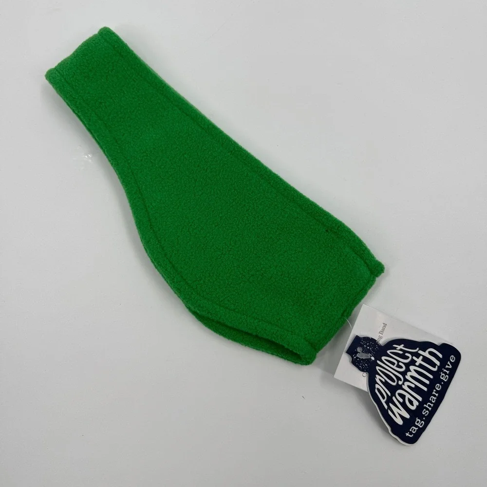 Turtle Fur Chelonia 150 Bang Band‎ Fleece Headband Green Lucky 117836 NWT